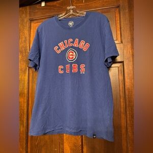 Brand 47 Chicago Cubs MLB Baseball Blue Red Crewneck Men’s T Shirt Size XL
